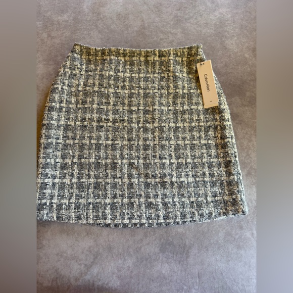 Calvin Klein Gray Tweed Pencil Skirt - Picture 1 of 8